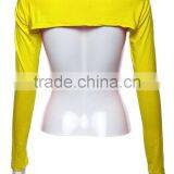 Yellow Muslim Shawl Subcoat/lirg Women Long Sleeve Sun Block Muslim Shawl t Shirt Tee/ Stretchy Muslim Bodysuit