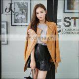 Haining Genuine Sheepskin Girls Leather Jacket Women Long Coat