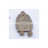 New Design Acrylic Knitted Hat Scarf Attached thumbnail-5