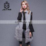Custom Design Cashmere Coat Women Sleeveless Outerwear Fox Vest thumbnail-5