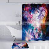 Artist Painting Elephant Heaf Galaxy Polyester Fabric Shower Curtain thumbnail-1