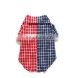Trendy Blue Red Color Block Shirt Pet Clothes Schnauzer Plaid Dog Clothes thumbnail-3
