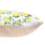Bright Yellow Watercolor Lemons and Green Leaves Outdoor Pillow Waterproof Seat Cushion Outdoor Chair Cushions thumbnail-5