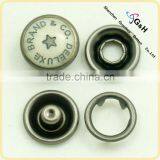 Laser Logo and Spray Oil Pearl Prong Snap Button