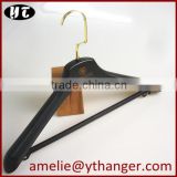 black suits hangers with custom logo gold flat hook