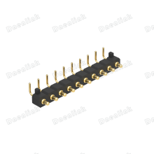 Dnenlink 3.00mm Pitch Single Row H2.5mm Right Angle Male Header DIP Type PogoPin Header With Peg thumbnail-3