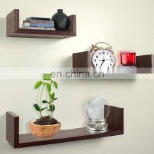 Рустикальная деревянная настенная полочка в форме буквы «U»