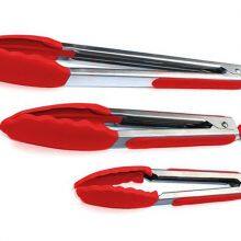 Kitchen Tongs Set of 3- Stainless Steel Cooking Tongs- Silicone Tongs- 7