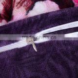 Wholesale China Purple Luxury European Size Duvet Covers Flower Pattern Flannel Fleece Bed Cover Sets thumbnail-5