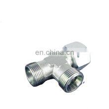 CC/ CD-RN Metric/BSP Male Threaded Three-way Connection Pipe Fitting Hydraulic Tee Fitting With Swivel Nut