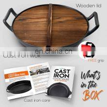 Non-stick Restaurant Cooking Cast Iron Chinese Wok thumbnail-2