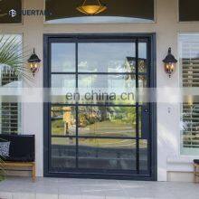 Custom Pivot Steel & Glass Exterior Doors Modern Glass Metal Wrought Iron Grid Doors Pivot Front Door thumbnail-4