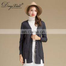 Custom Latest Ladies Sweaters Women Button Front Cashmere Sweater Cardigan thumbnail-1