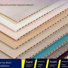 Xindishu Bamboo and Wood Fiber 600mm Integrated Wall Panels, Light Luxury, Environment-friendly and Quick-installation Wall Panels thumbnail-1