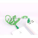 HOT 1M/2M/3M Nylon Fabric Braided Micro Data Sync USB Cable thumbnail-4