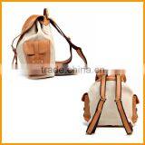 Beautiful Vintage Canvas Leather Teenager Girls Bag Backpack thumbnail-2