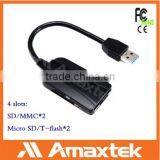 Custom USB3.0 4 Slot SD Card Reader