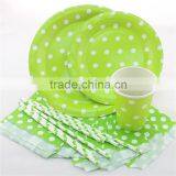 Wholesale Wedding Paper Plates Cups Napkins Straws Napkins Bags Disposable Party Tableware thumbnail-3