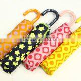 Fashionable Safety Colorful 3-section Folding Umbrellas thumbnail-1