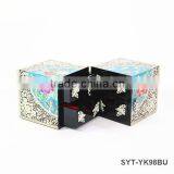 High End Mother of Pearl Velvet Jewellery Boxes With Lock and Drawer thumbnail-4