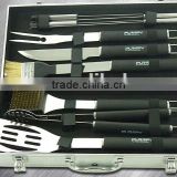 durable aluminium case bbq tools set
