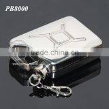 5oz Stainless Steel Portable Kettle Five Ounce Oilcan Keychain 150ML Metal Travel Wine Pot Hip Flask thumbnail-5