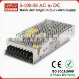 S-100-36 High Quality 100 Watt 3 Amp 36 Volt Power Supply With CE Rohs Cetificate