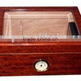 Mahogany Humidor Display Boxes With Glass on Top thumbnail-1