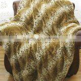 HSTH021 leopard grain pelts throw blanket