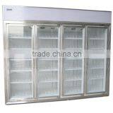 Four Door Upright Glass Door Refrigerator