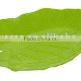 High Quality Green Leaf Shape Fruit Melamine Plate