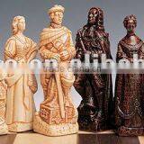 High quality 3 inch resin chess set,personalized chess men