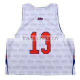 Sublimated Profesional New Design Boys Reversible Custom Lacrosse Pinny Tops thumbnail-2