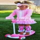 Wholesale Fall Long Sleeve Children Clothes Floral Baby Girl Boutique Outfit thumbnail-3