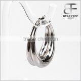Factory Direct Price High Polished Stainless Steel Hoops Womens Mens Huggie Earrings thumbnail-1
