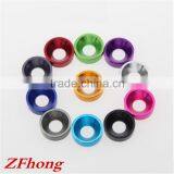 M2 M2.5 M3 M4 M5 M6 colourful anodized aluminum countersunk washer