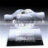 New Delivery China Hot Sales Hand Shaped Crystal Trophy,crystal Handicrafts for Business Gift thumbnail-1