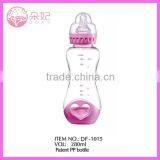 Wholesale Heart Design Base pp Baby Bottle Wide Neck With Patent Heart Shaped Base