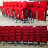 Red Fabric Iron Interlink Stackable Chair For Church JC-E200 thumbnail-5