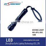 Super Bright,backup Diving Light,XML LED,10W,1000LM,2*18650 LIION RECHARGEABLE BATTERY,100METERS WATERPROOFDY-D02
