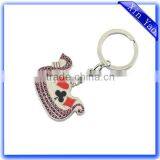 Promotional Pot Custom Shaped Zinc Alloy Enamel Rhinestone Keychain