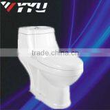 wc Toilet Ceramic Washdown S-trap Round Shape One Piece Toilet Cheap on Sale Sanitary Ware Slow Down Seat Cover Toilet Y8006 Quality Choice