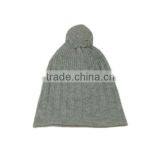 TYCAP122 Men's Fashion 100%wool Grey Color Knitted Ball Top Of the Hat