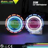 3 Inch bi Xenon HID Projector Lens With Double Angel Halo Ring