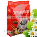 quad seal bag with zip lock ,quad seal coffee bags,plastic packaging bag for food packaging