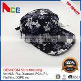Wholesale Oem Cheap Custom Flat Brim Floral Wholesale Winter Corduroy 5 Panel Camper Hat thumbnail-3