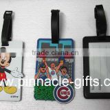 soft pvc 3D luggage tags/rubber pvc 3D luggage tags bag tags