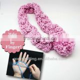New fashion diy kit finger knitting pink scarf
