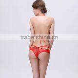 Hot Red Open Sexy Girl Bra and Panty Sets thumbnail-3