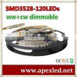 Constant Current LED STRIP IC SMD3528-120LED/M-CW+WW Color Adjustable DIMMABLE LED STRIP thumbnail-2